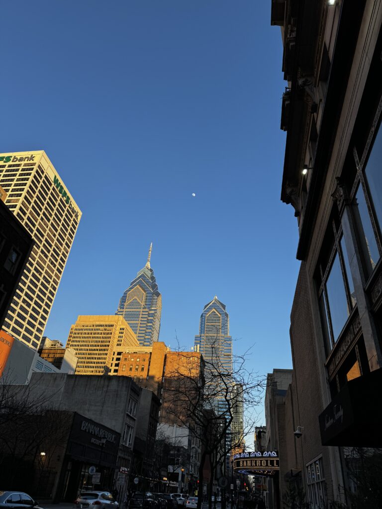 Skyline view of Philadelphia, PA.